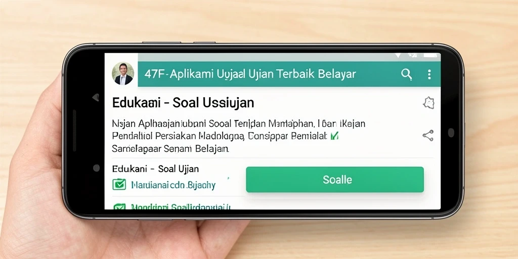 Tampilan antarmuka aplikasi 47F untuk soal ujian.