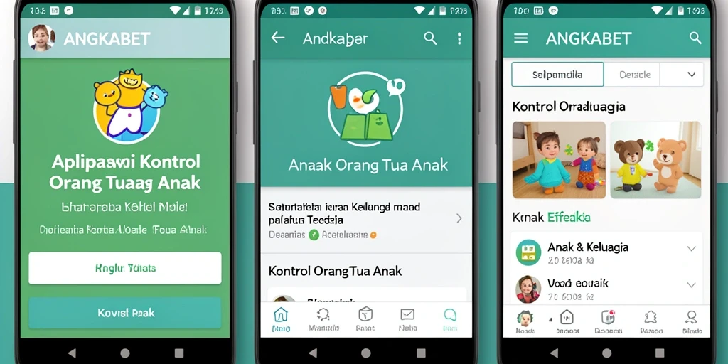 Antarmuka user-friendly ANGKABET untuk kontrol orang tua anak.