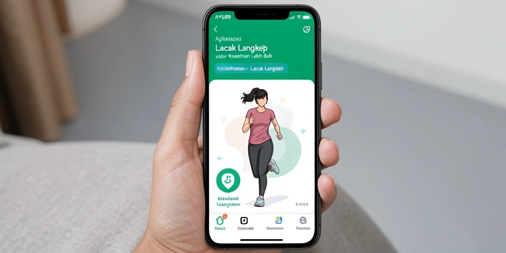 Tampilan antarmuka AYU89 yang menarik dan fungsional untuk lacak langkah.