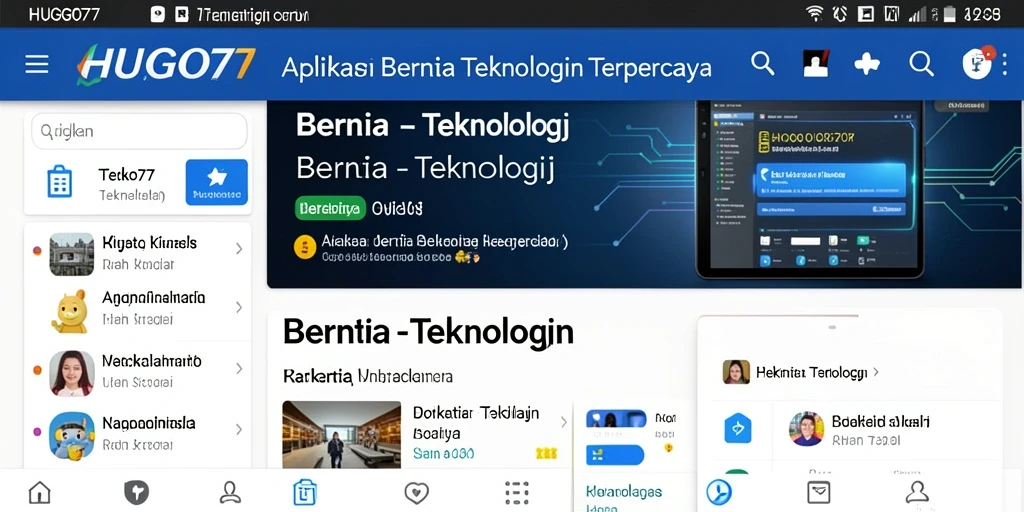 Tampilan antarmuka HUGO77 yang simpel dan informatif.