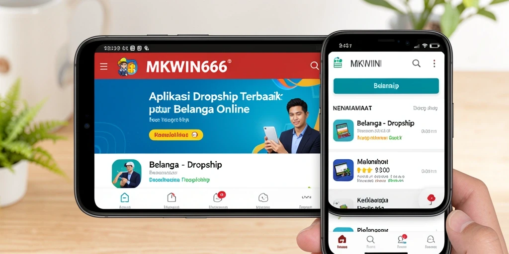 Tampilan utama aplikasi MKWIN666 yang memudahkan belanja dropship.