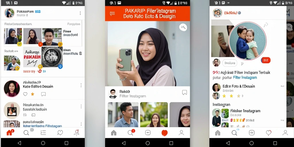 Tampilan antarmuka pengguna PAKARJP untuk editing foto Instagram.