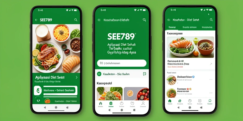Antarmuka pengguna SEE789 yang intuitif dan menarik untuk Diet Sehat.
