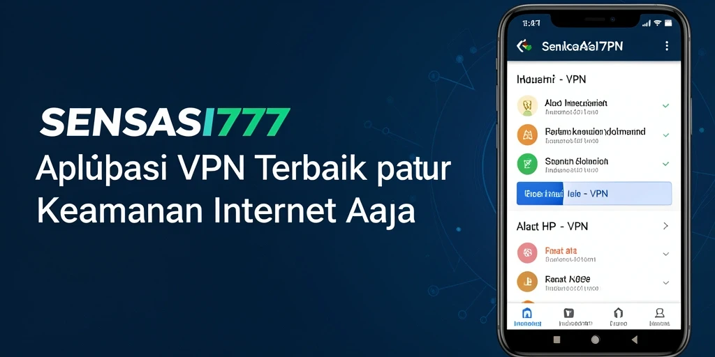 Antarmuka SENSASI777 yang sederhana dan intuitif untuk penggunaan VPN.