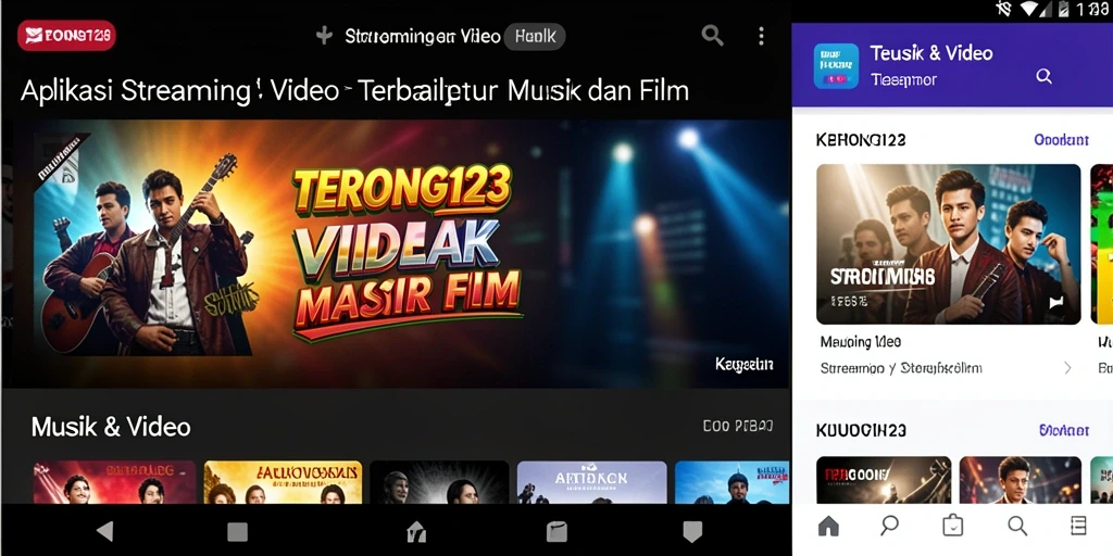 Tampilan antarmuka aplikasi TERONG123 untuk streaming video dengan mudah.