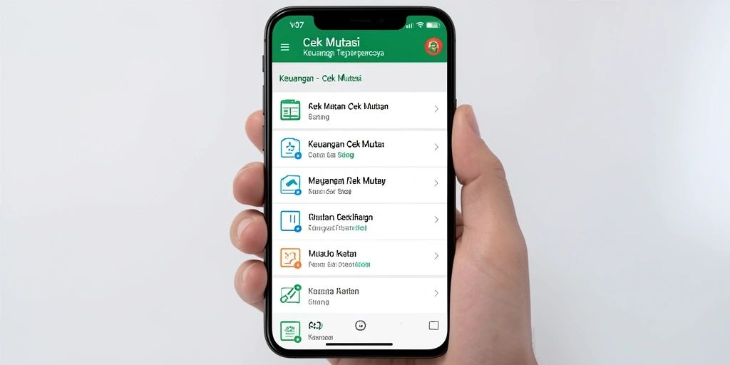 Tampilan antarmuka aplikasi Cek Mutasi V07 yang sederhana dan informatif.