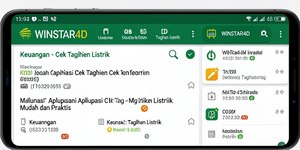 Antarmuka aplikasi untuk cek tagihan listrik yang jelas dan mudah.