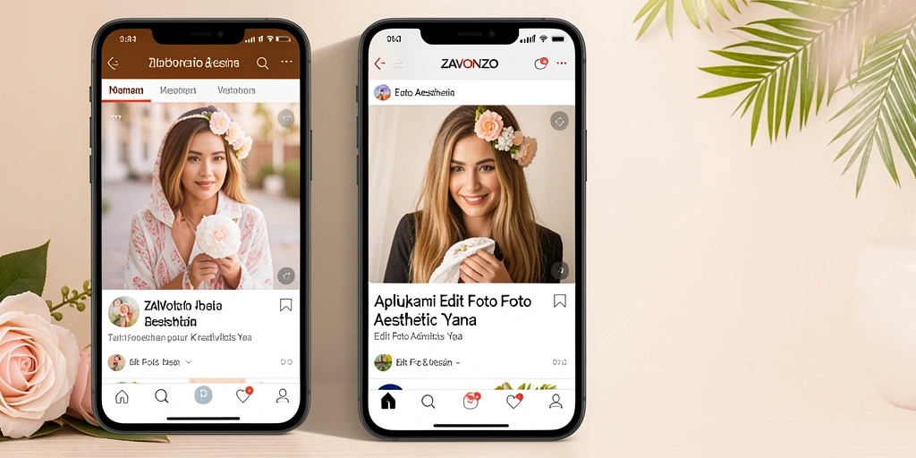 Tampilan antarmuka ZAVONZO yang modern dan mudah digunakan untuk edit foto aesthetic.